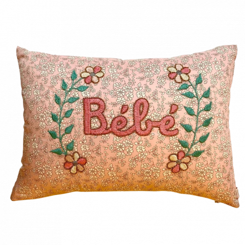 Embroidered cushion Bébé