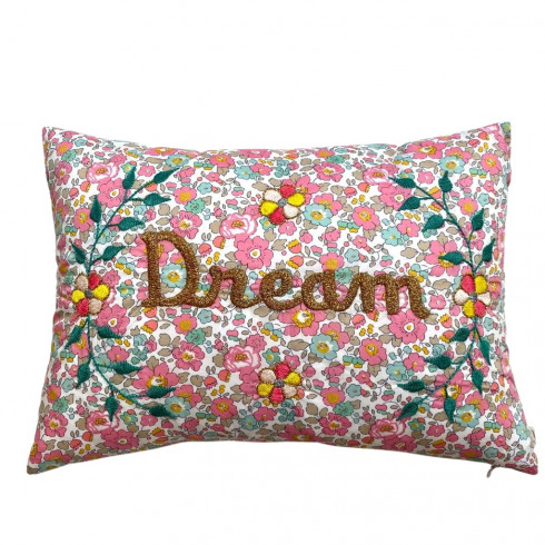 Embroidered cushion Dream