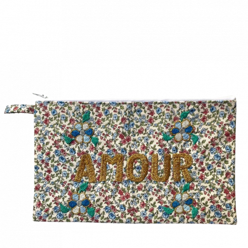Pochette brodée GM AMOUR