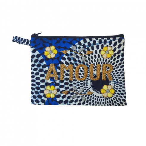 AMOUR embroidered clutch M