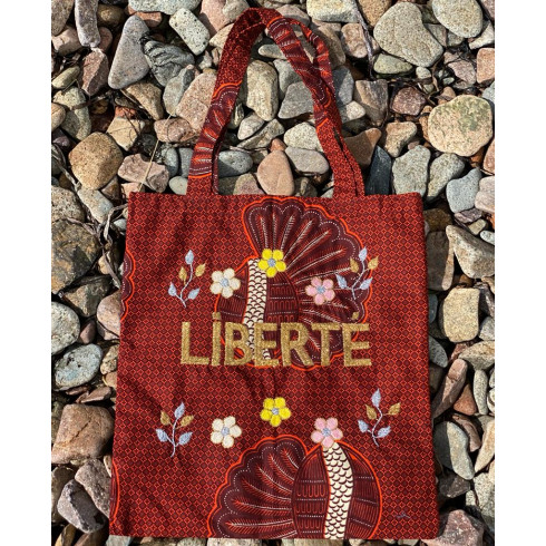 Lisette bag embroidered LIBERTE