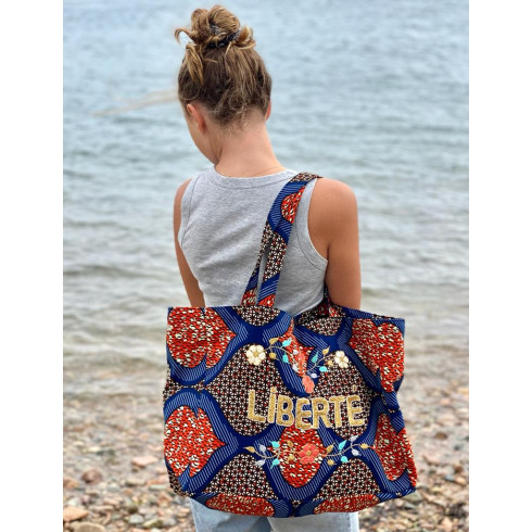 Kossiwa bag embroidered LIBERTE