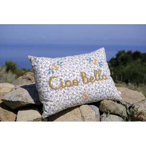 Embroidered cushion CIAO BELLA