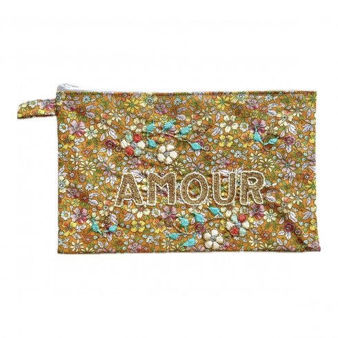 GM embroidered pouch Amour