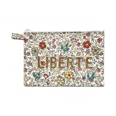 Embroidered pouch MM Liberté