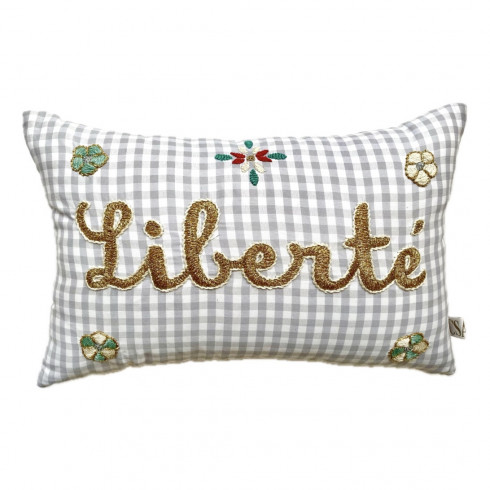Mini embroidered cushion LOVE