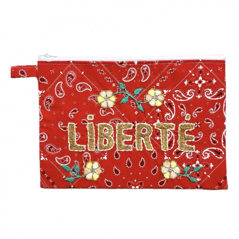 embroidered MM pouch Liberty