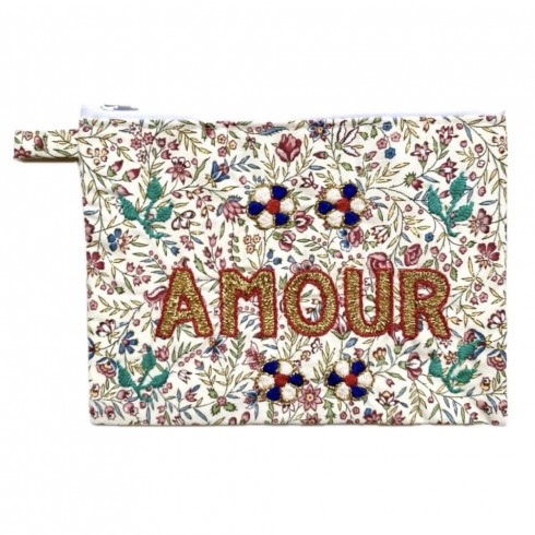 embroidered MM pouch Amour