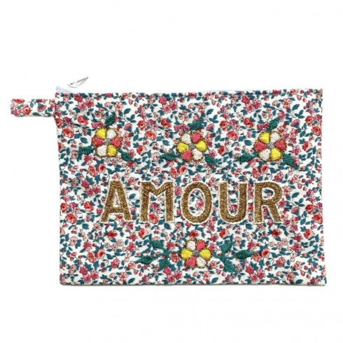 embroidered MM pouch Amour