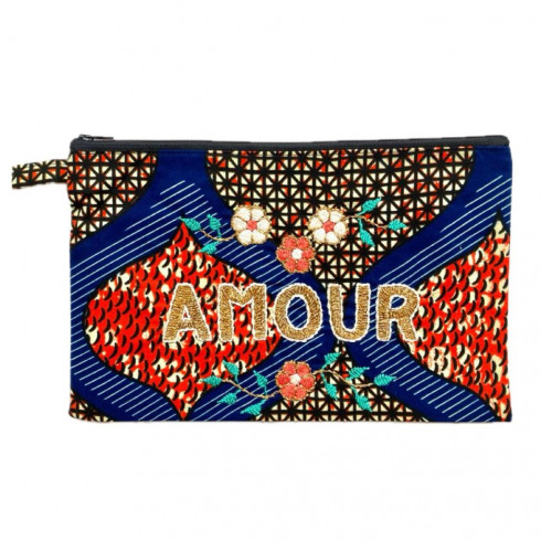 GM Amour embroidered pouch