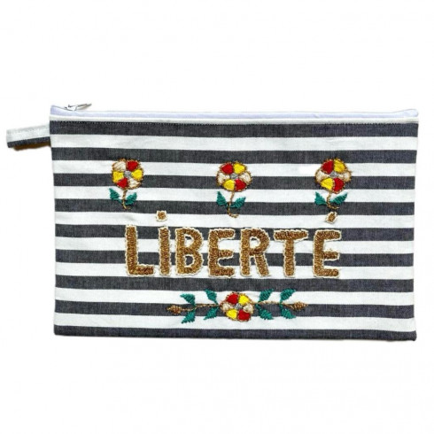 GM Love embroidered pouch