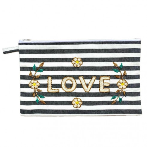 Embroidered clutch Love L