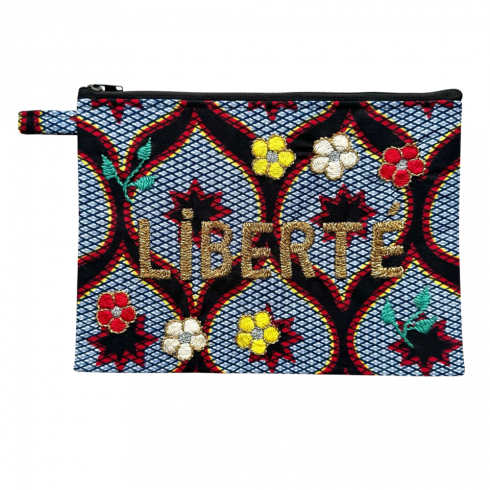 Embroidered clutch Liberté M