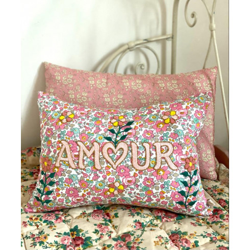 Embroidered cushion AMOUR