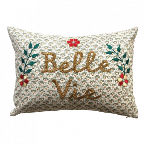Embroidered cushion BELLE VIE